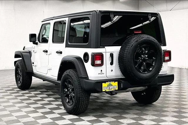 Used 2022 Bright White Clearcoat Jeep Unlimited Willys image 2
