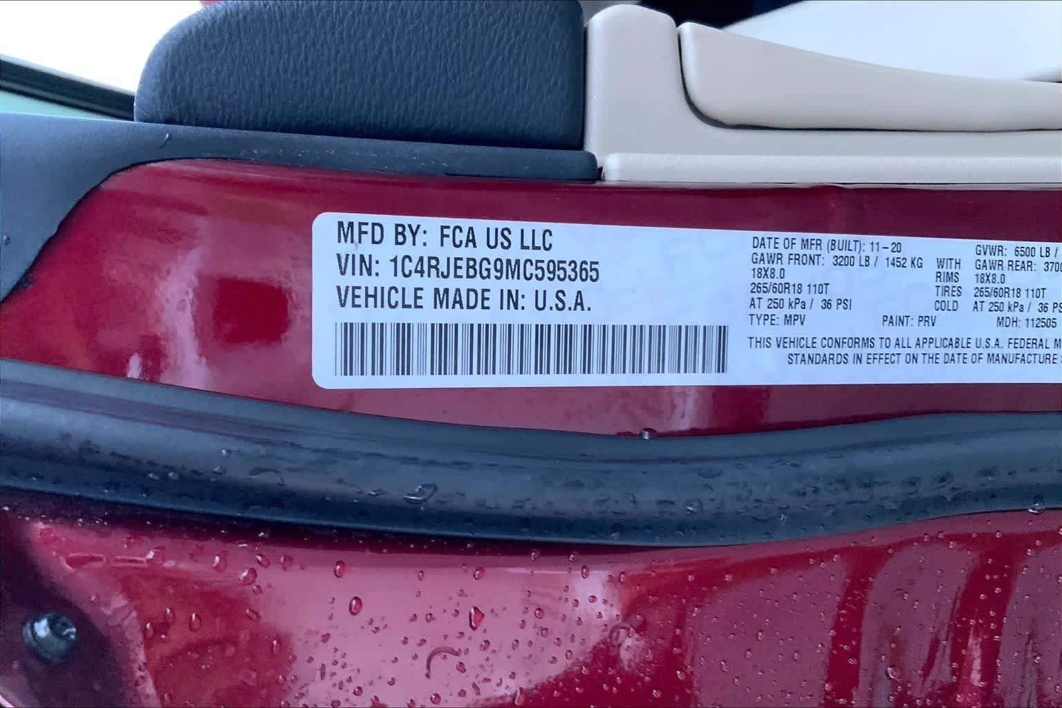 Used 2021 Velvet Red Pearlcoat Jeep Limited image 29