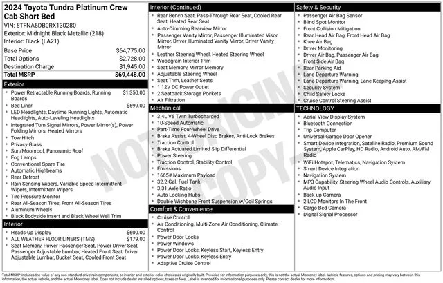 Used 2024 Black Toyota Platinum image 6