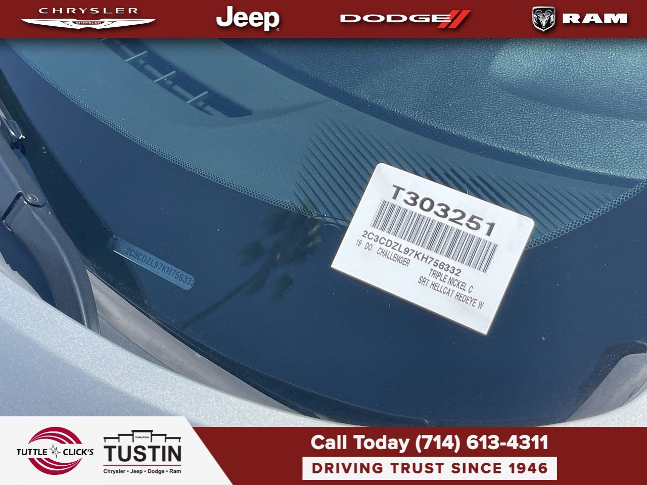 Used 2019 Triple Nickel Clearcoat Dodge SRT Hellcat Redeye Widebody image 36