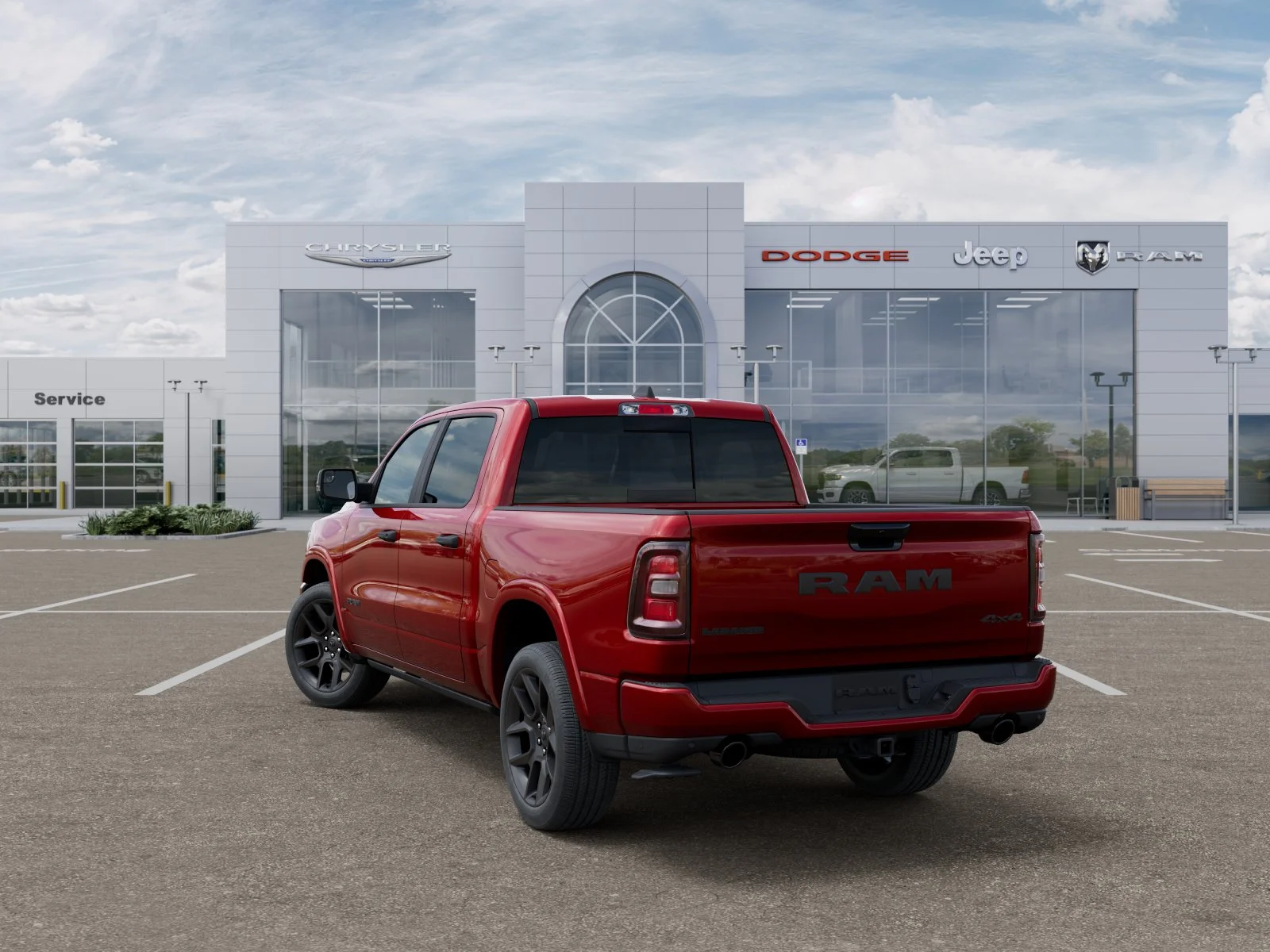 New 2026 Molten Red Pearl-Coat Exterior Paint RAM Laramie image 3