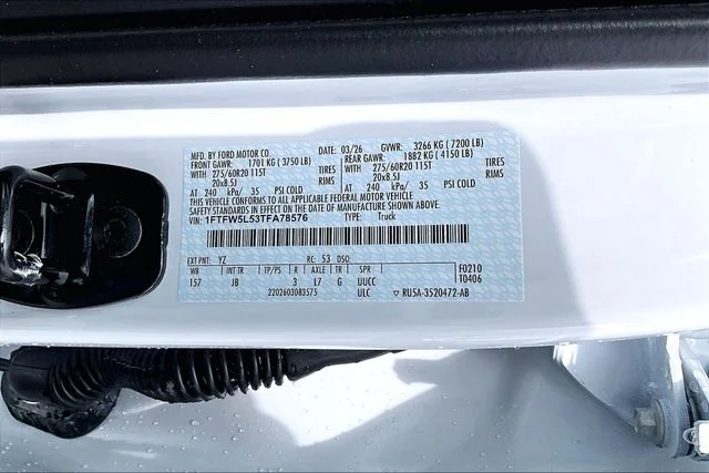 New 2026 White Ford Lariat image 8