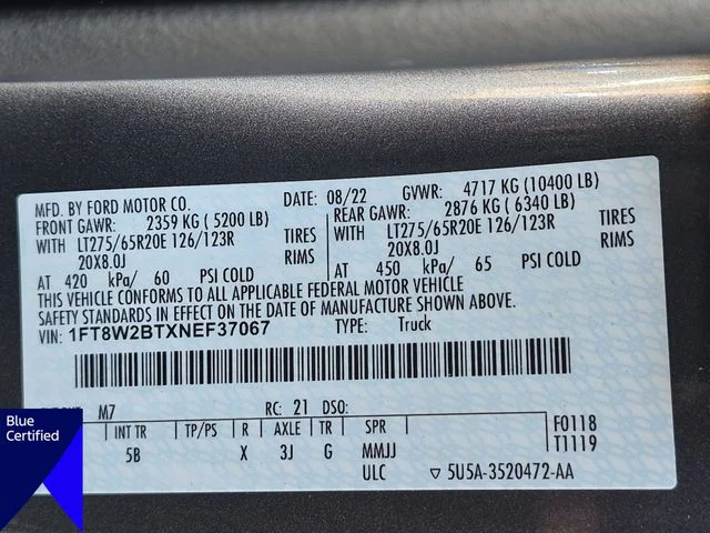 Used 2022 Gray Ford Lariat image 39