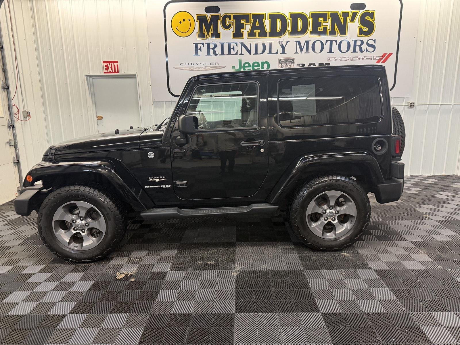 Used 2018 Jeep Wrangler Sahara with VIN 1C4AJWBGXJL814106 for sale in South Haven, MI