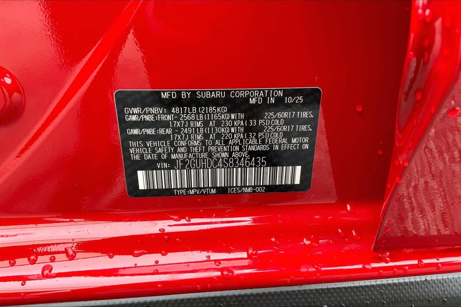 Used 2025 Pure Red Subaru Premium image 31