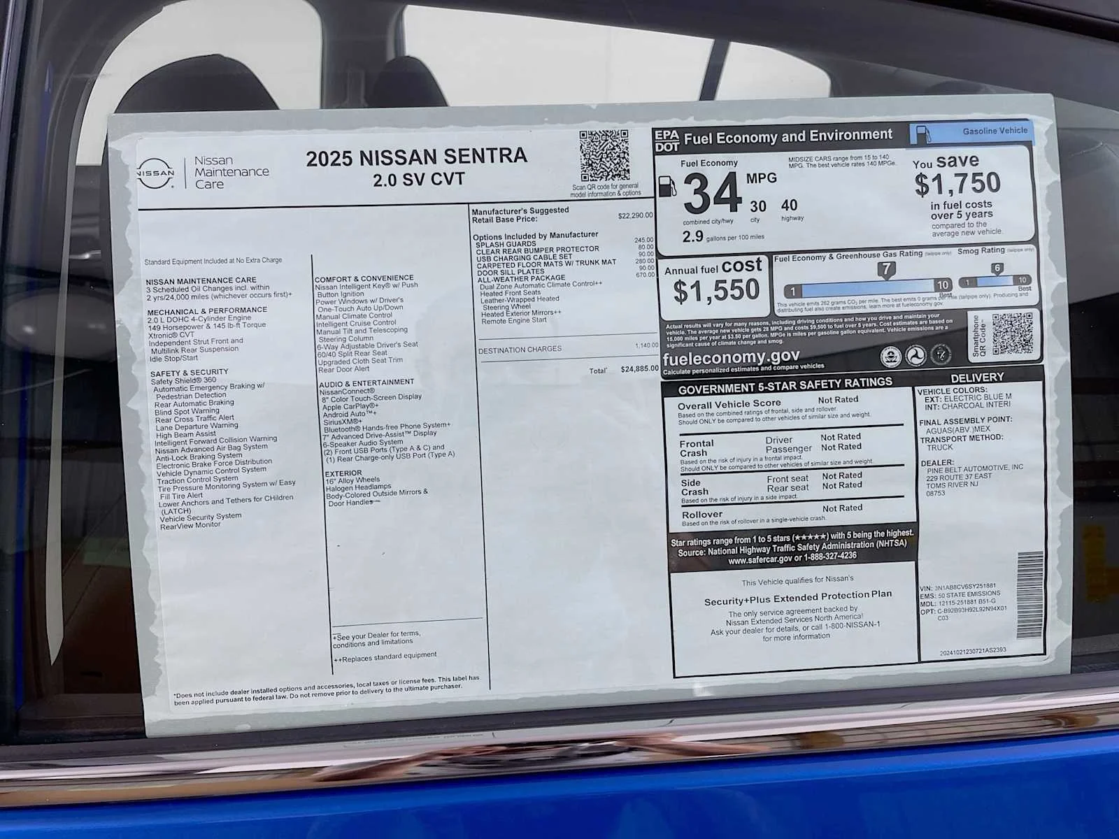 New 2025 Electric Blue Metallic Nissan SV image 6