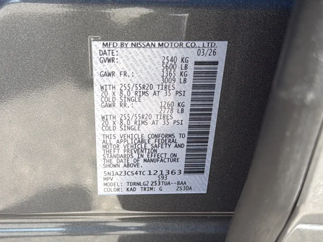 New 2026 Gun Metallic Nissan SL image 32