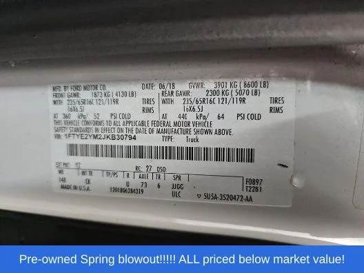 Used 2018 White Ford XL Cargo image 14