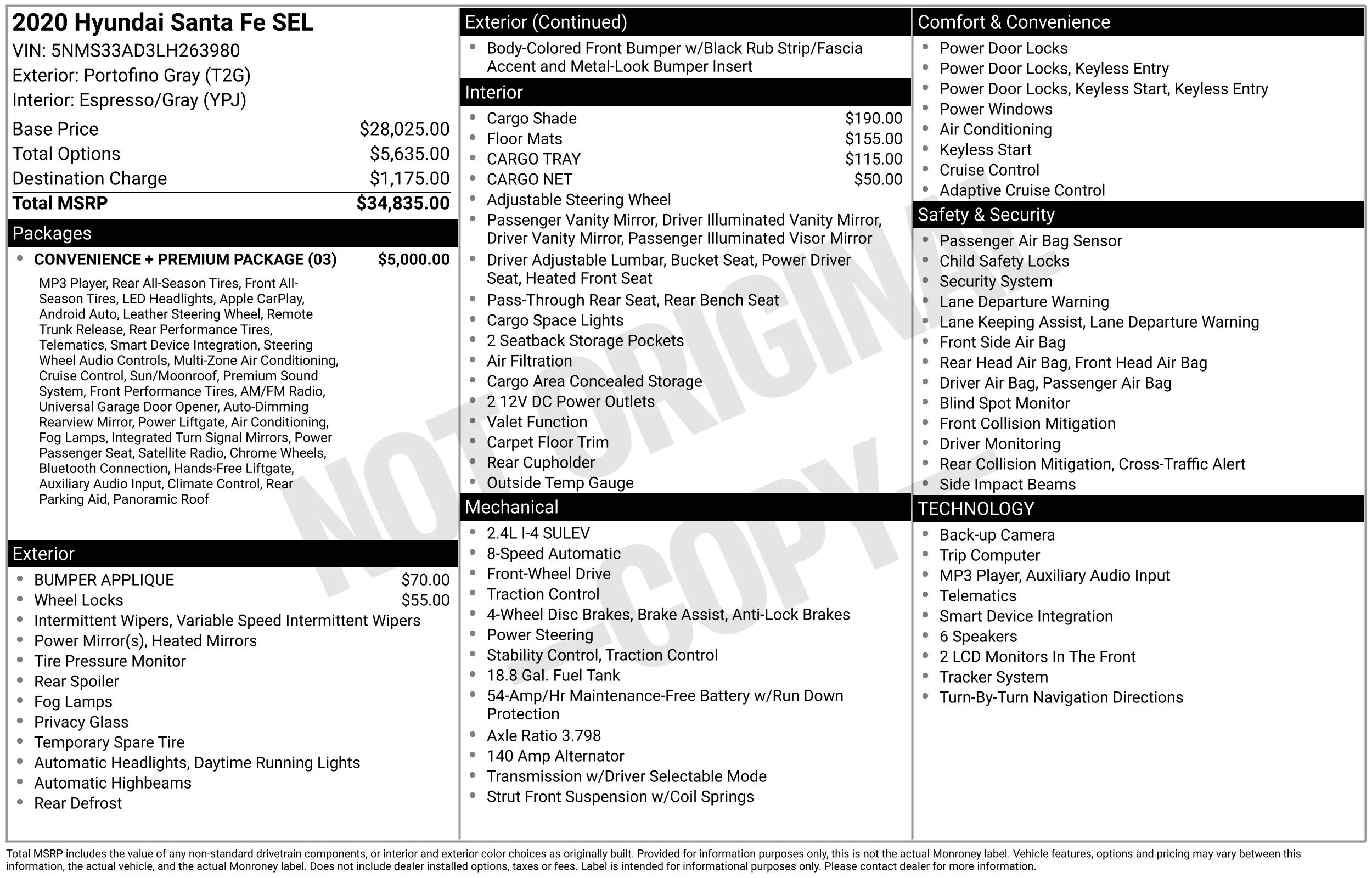 Used 2020 Portofino Gray Hyundai SEL image 16