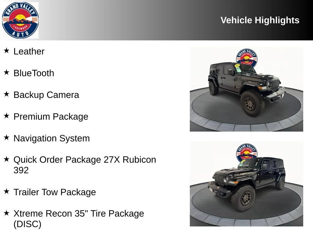 Used 2023 Black Jeep Rubicon 392 image 2