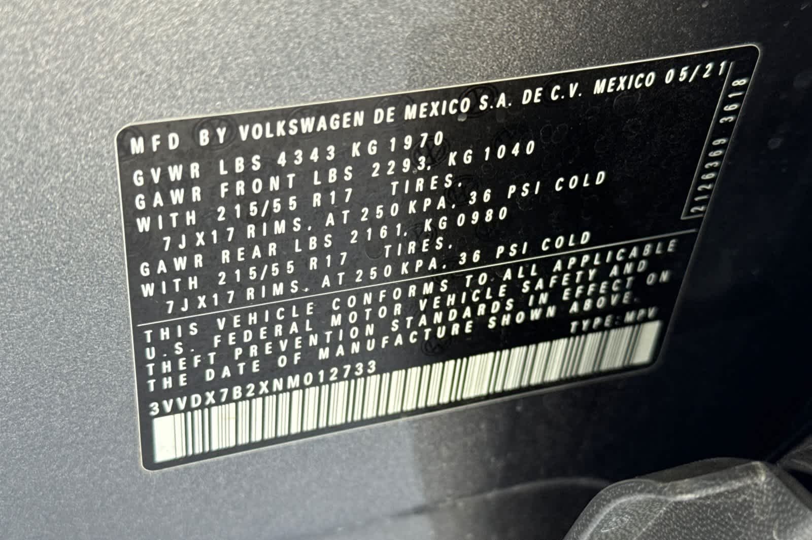 Used 2022 Platinum Gray Metallic Volkswagen S image 32