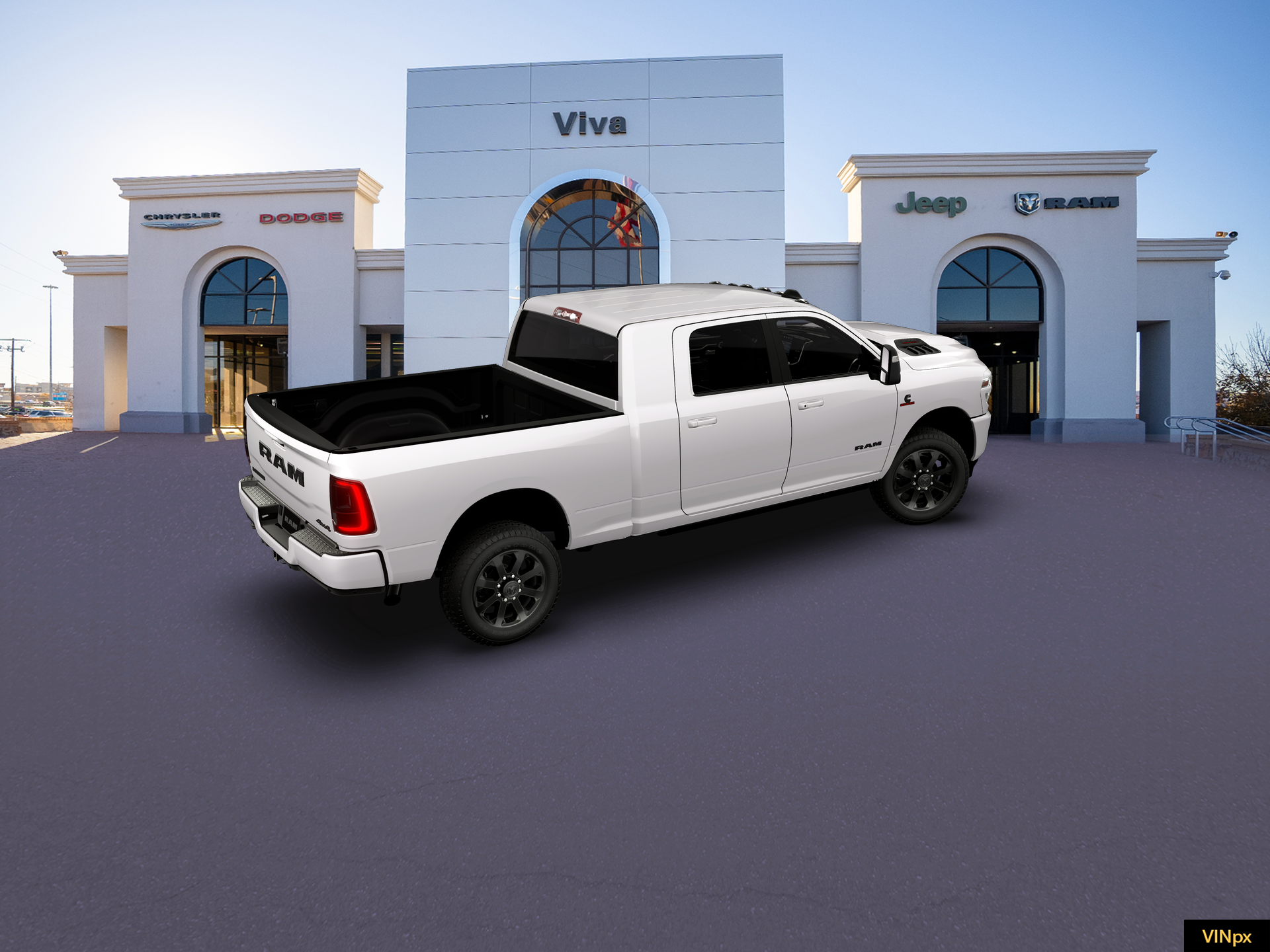 New 2026 Bright White Clear-Coat Exterior Paint RAM Laramie image 18