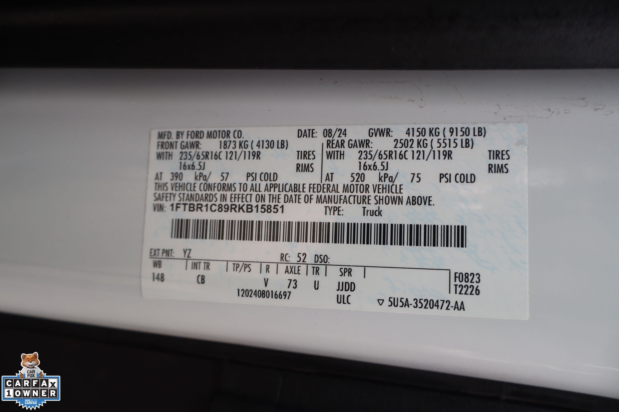 Certified Used 2024 Oxford White Ford Base image 31
