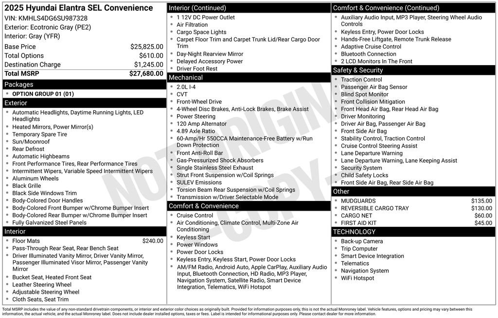 Certified Used 2025 Gray Hyundai SEL Convenience image 3
