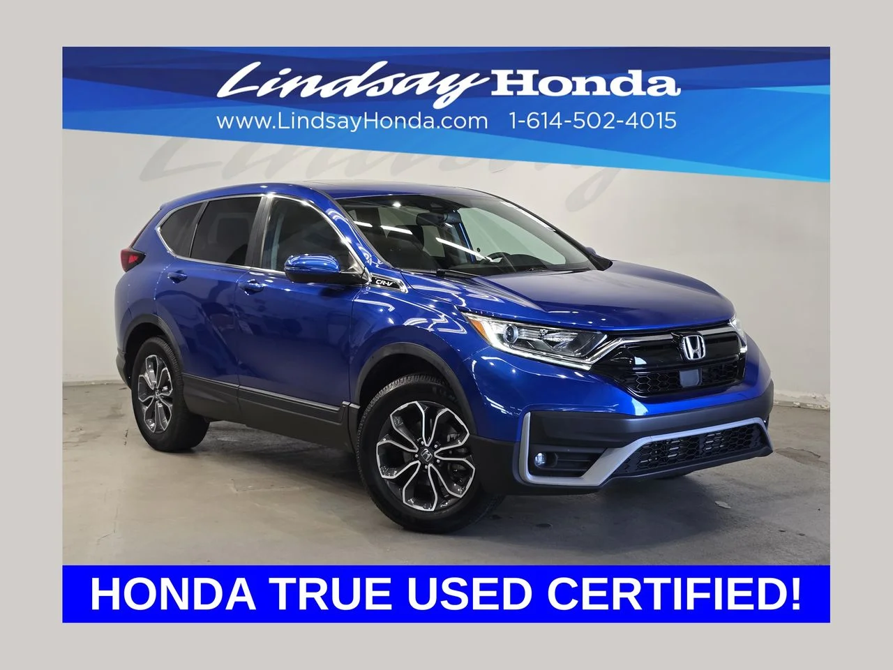 Certified Used 2020 Aegean Blue Metallic Honda EX-L image 1