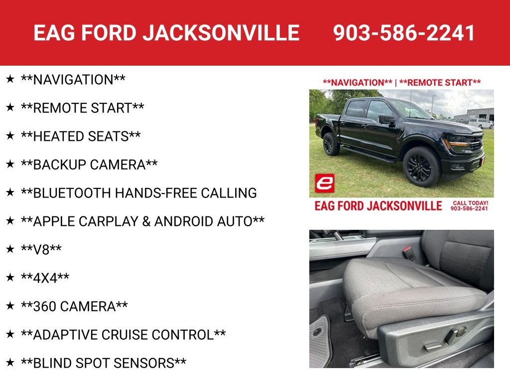 New 2026 Agate Black Metallic Ford XLT image 4