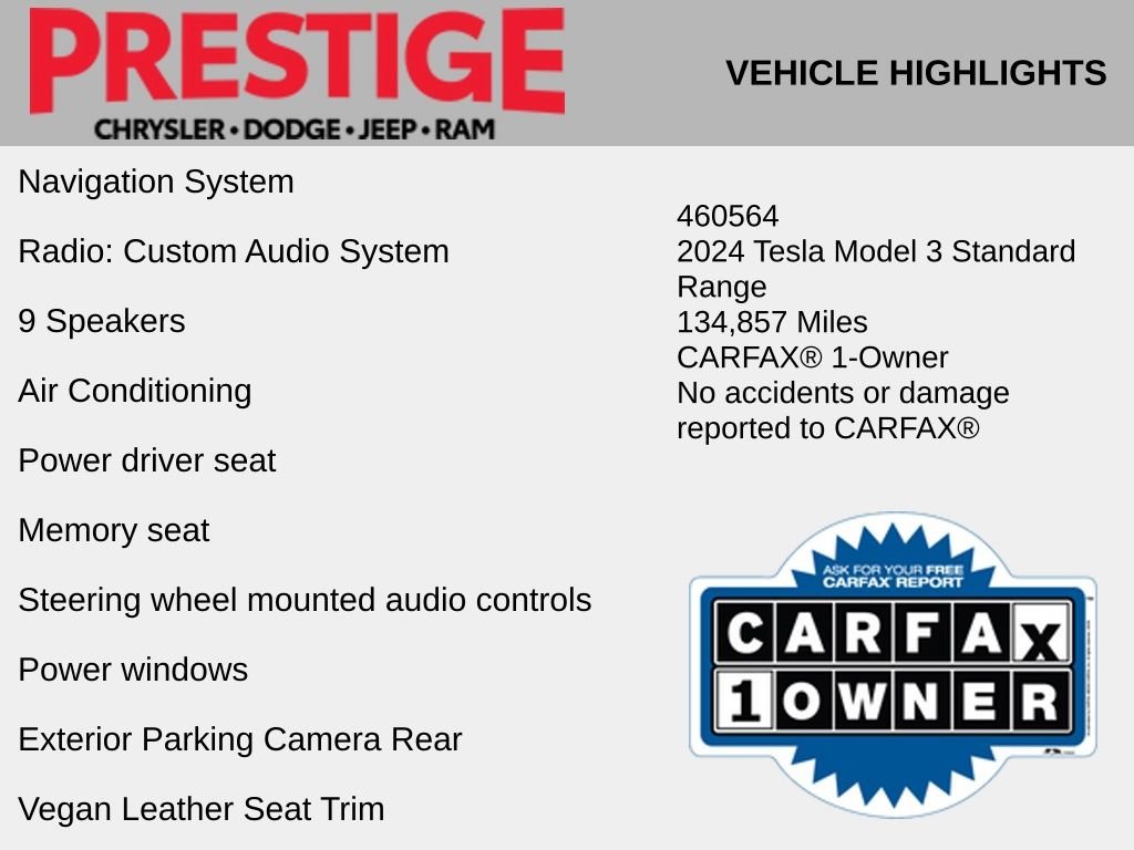 Used 2024 Tesla Model 3 Base with VIN 5YJ3E1EA9RF829038 for sale in Las Vegas, NV