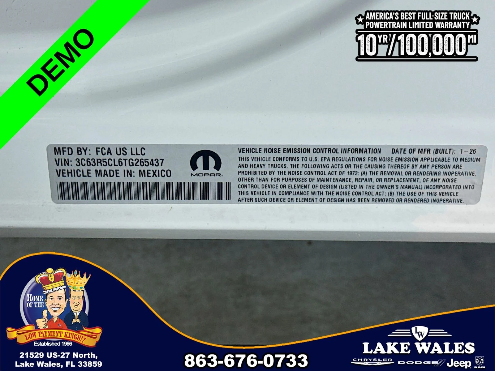 New 2026 Bright White Clear-Coat Exterior Paint RAM TRADESMAN image 30