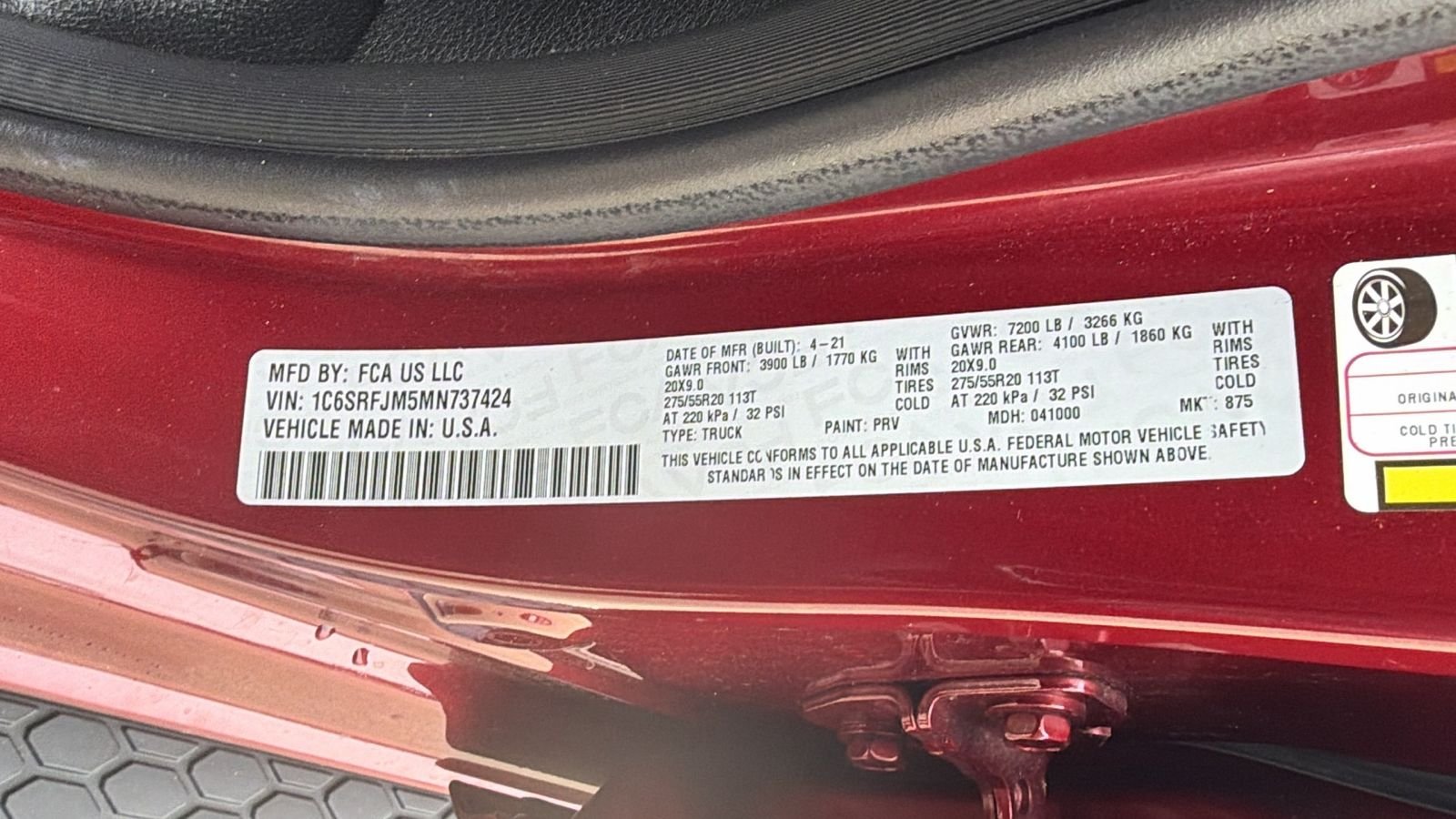 Used 2021 Red Ram Laramie image 34
