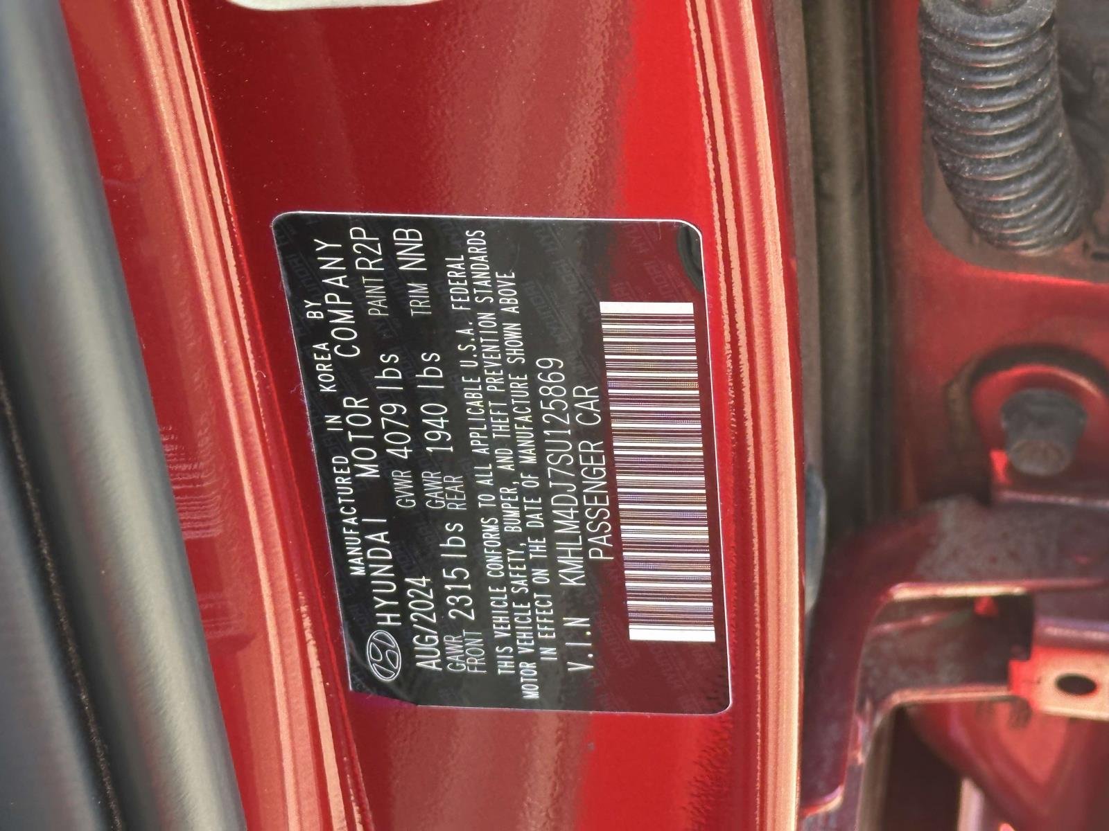 Certified Used 2025 Red Hyundai SEL Sport image 38
