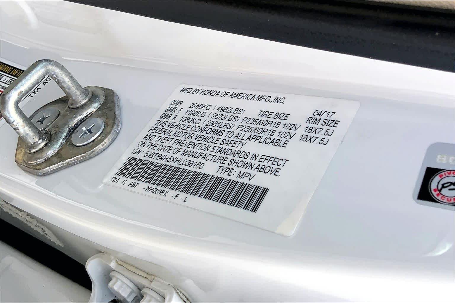 Used 2017 White Diamond Pearl Acura AWD with Technology Package image 35