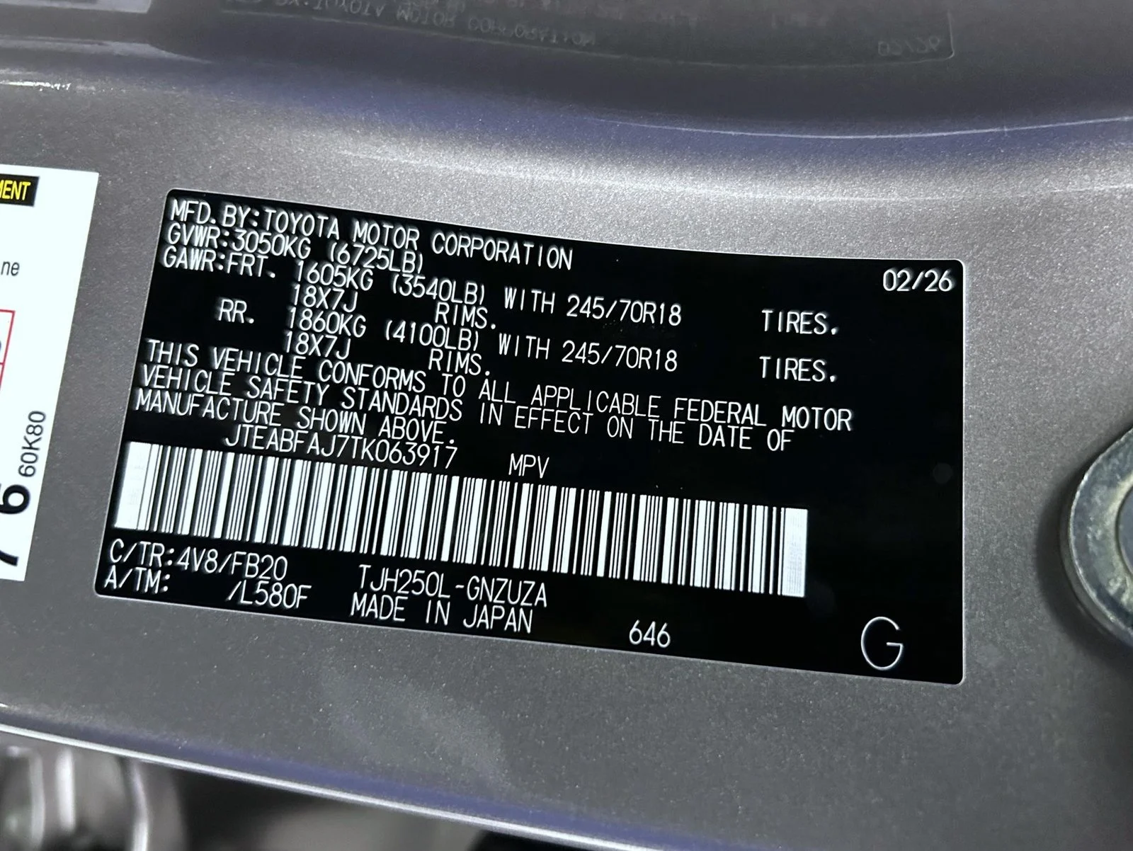 Used 2026 Gray Toyota 1958 image 25