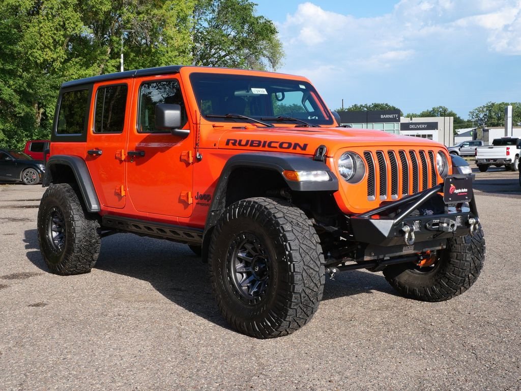 Used 2018 Orange Jeep Unlimited Rubicon image 1