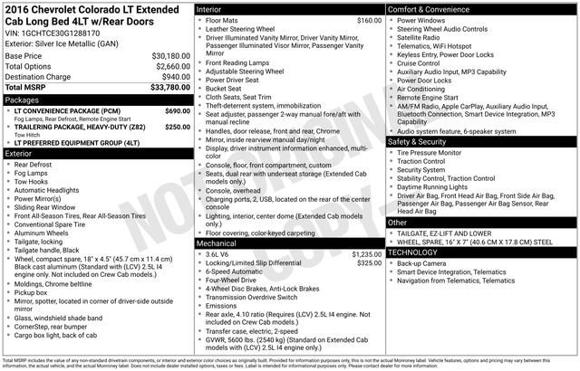2016 Chevrolet Colorado 4WD LT Extended Cab's photo