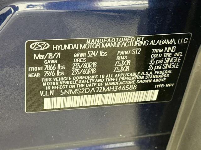 Certified Pre-Owned 2021 Hyundai Santa Fe SEL