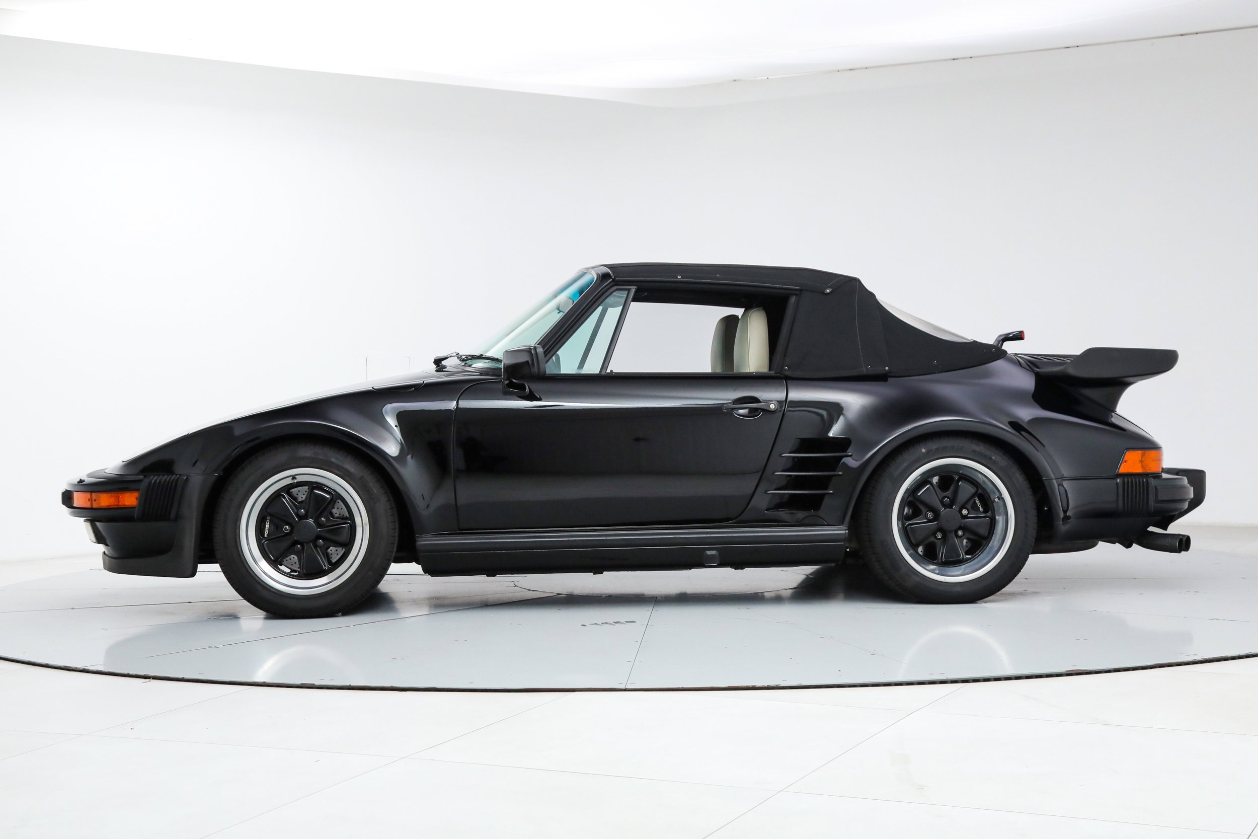 Used 1989 Black Porsche Turbo Cabriolet Slantnose image 2