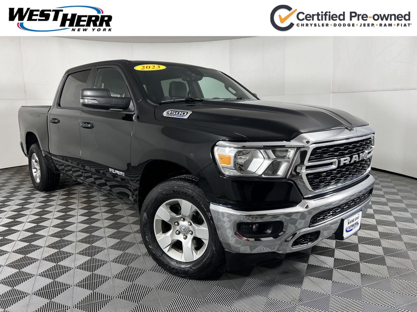 Used 2023 Diamond Black Crystal Pearlcoat Ram Big Horn image 1