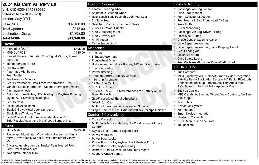 Used 2024 Blue Kia EX image 2