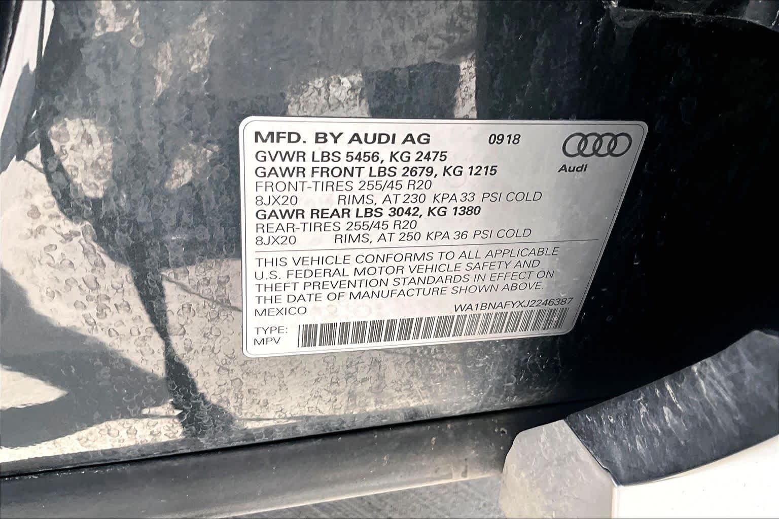 Used 2018 Manhattan Gray Metallic Audi Premium Plus image 32