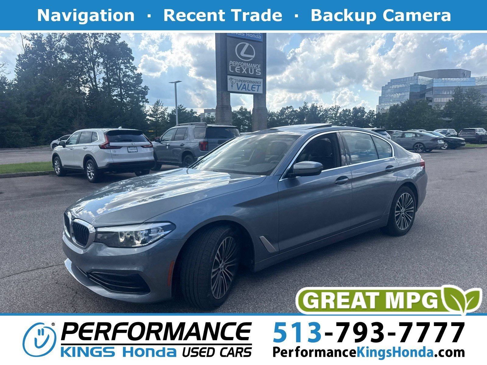 Used 2019 Bluestone Metallic BMW 530i xDrive image 1