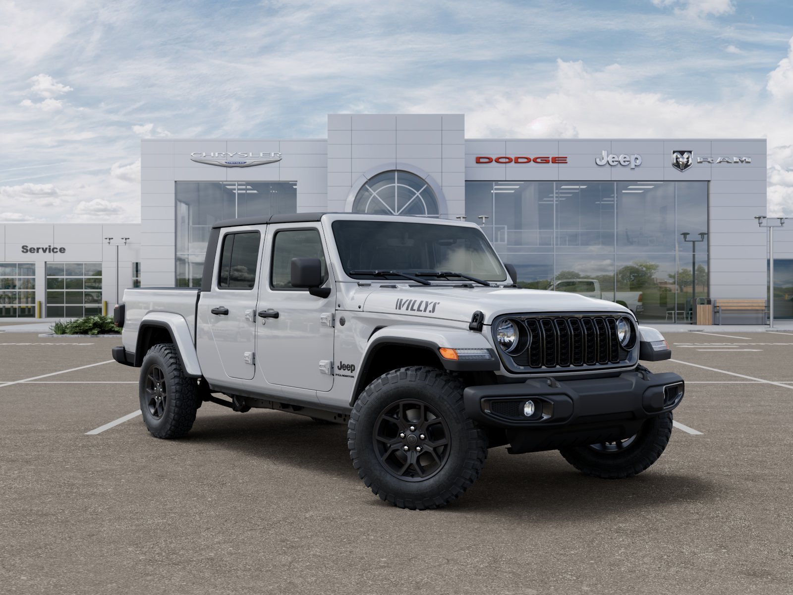 New 2025 Bright White Clear-Coat Exterior Paint Jeep Willys image 50