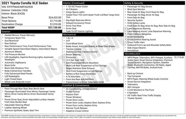 Used 2021  Toyota XLE image 7