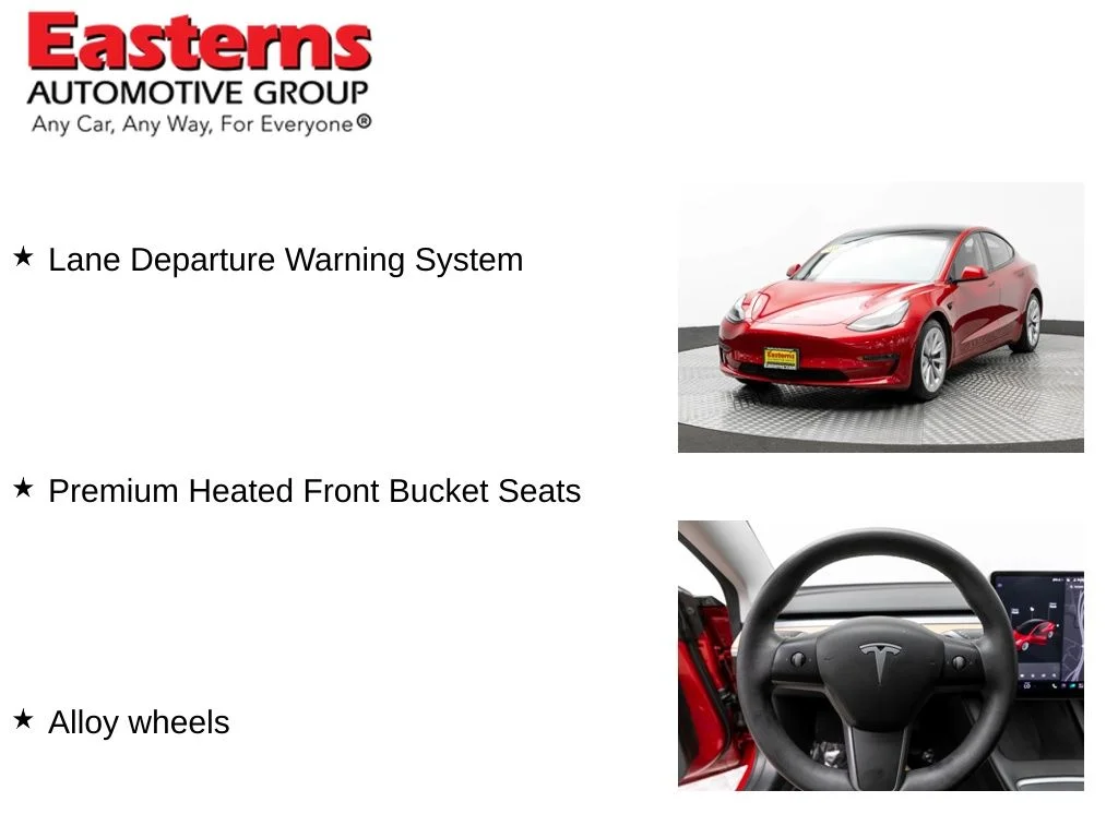 Used 2021 Red Tesla Standard Range Plus image 11