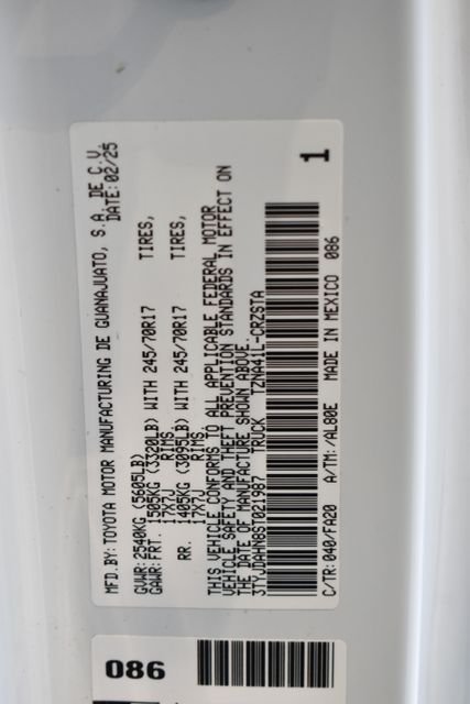 Certified Used 2025 White Toyota SR image 23
