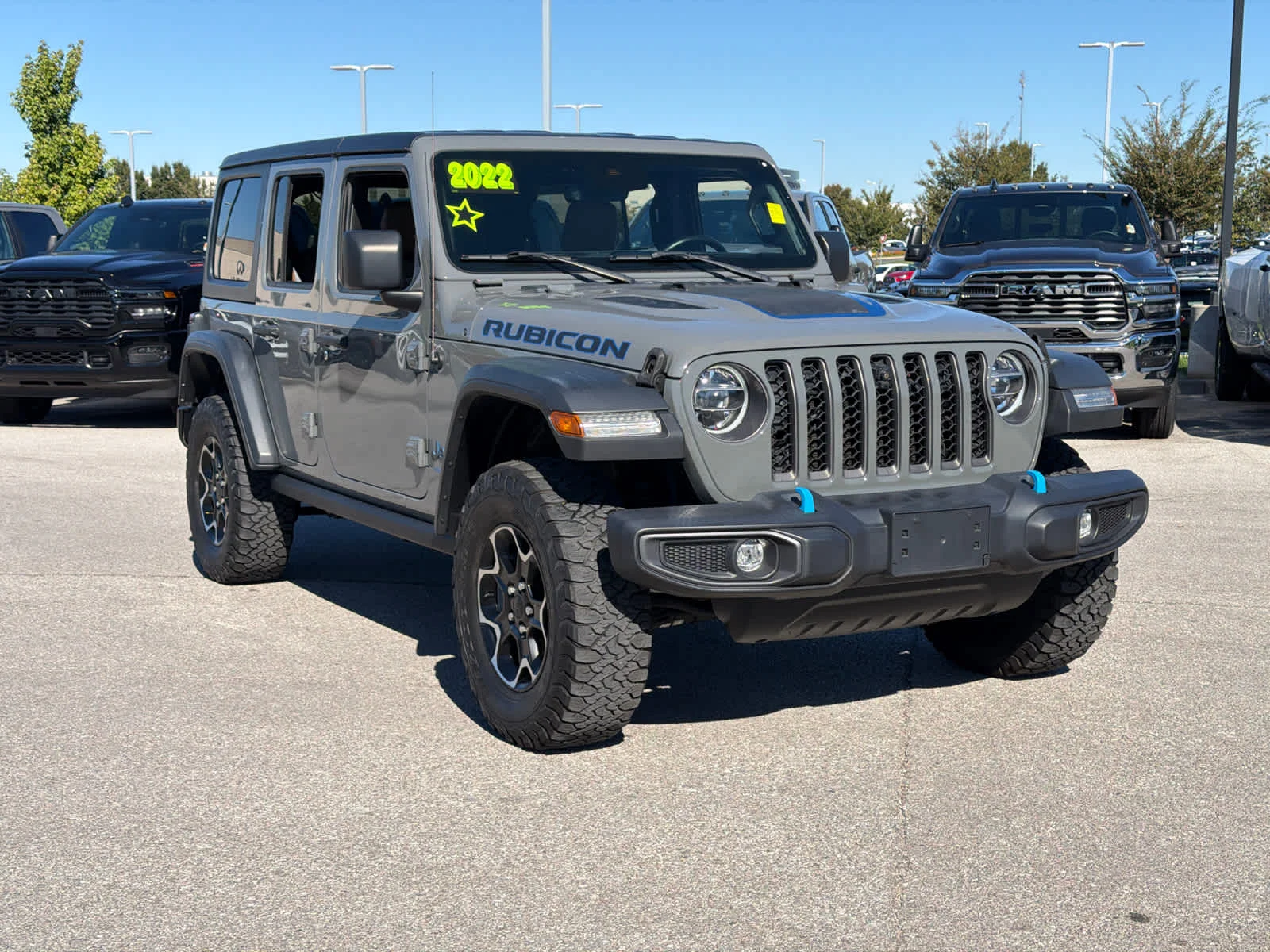 Used 2022 Jeep Wrangler Unlimited Rubicon 4XE with VIN 1C4JJXR64NW110684 for sale in Kansas City