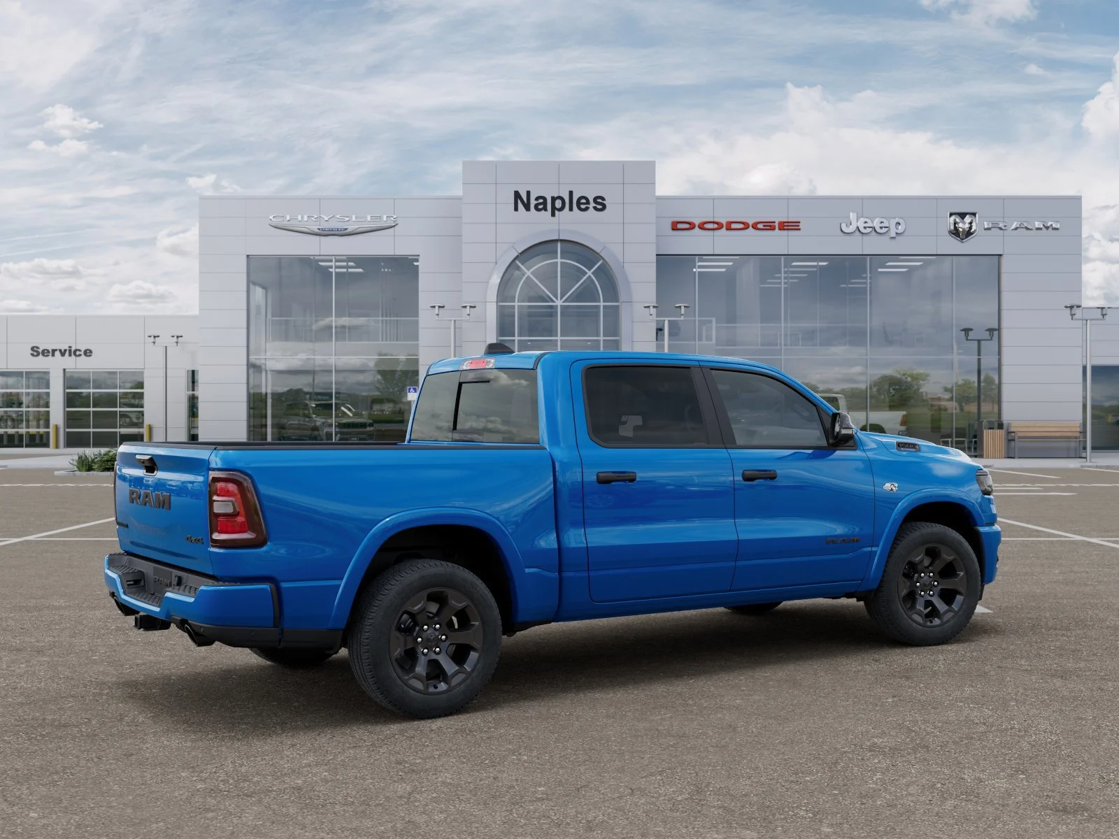 New 2026 Hydro Blue Pearl-Coat Exterior Paint RAM Big Horn image 4