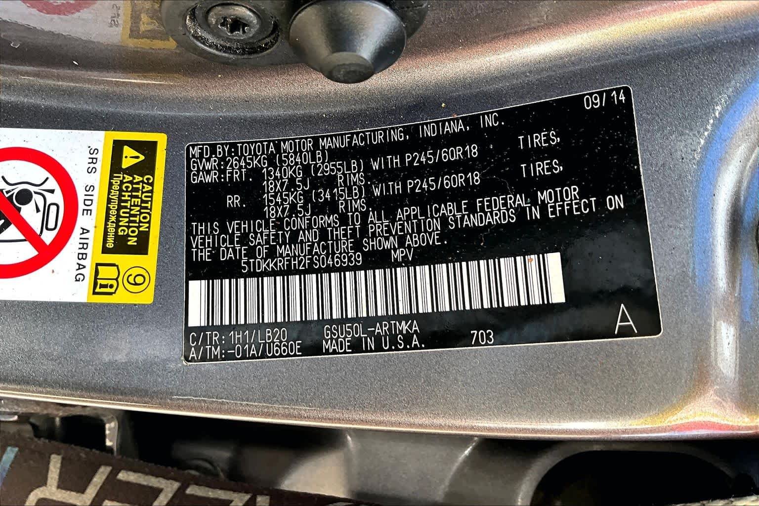 Used 2015 Predawn Gray Mica Toyota XLE image 34