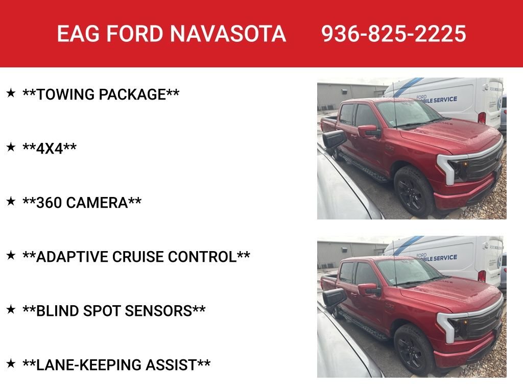 Used 2022 Rapid Red Metallic Tinted Clearcoat Ford Lariat image 3