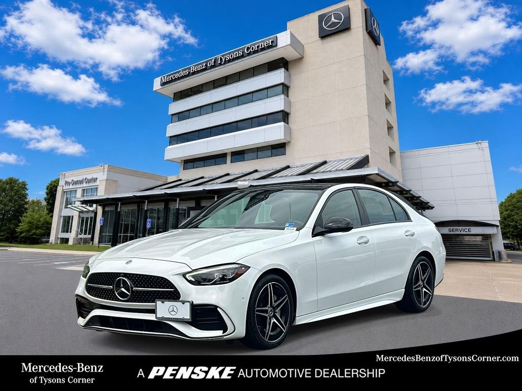 Certified Used 2023 MANUFAKTUR Moonlight White Metallic Mercedes-Benz C 300 image 1