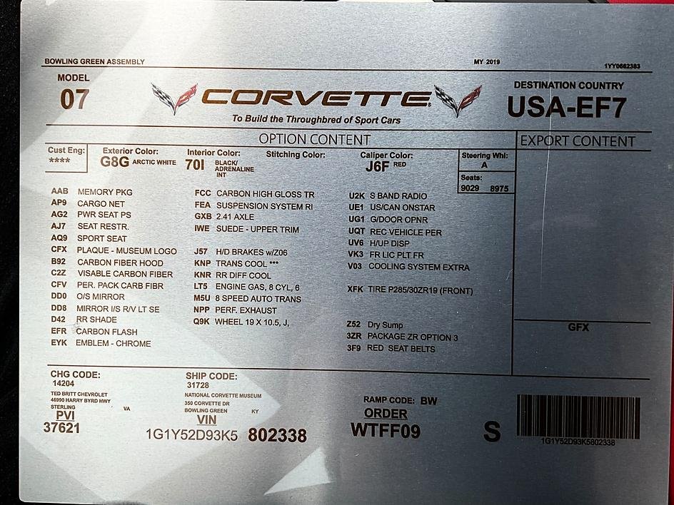 Used 2019 White Chevrolet ZR1 image 33