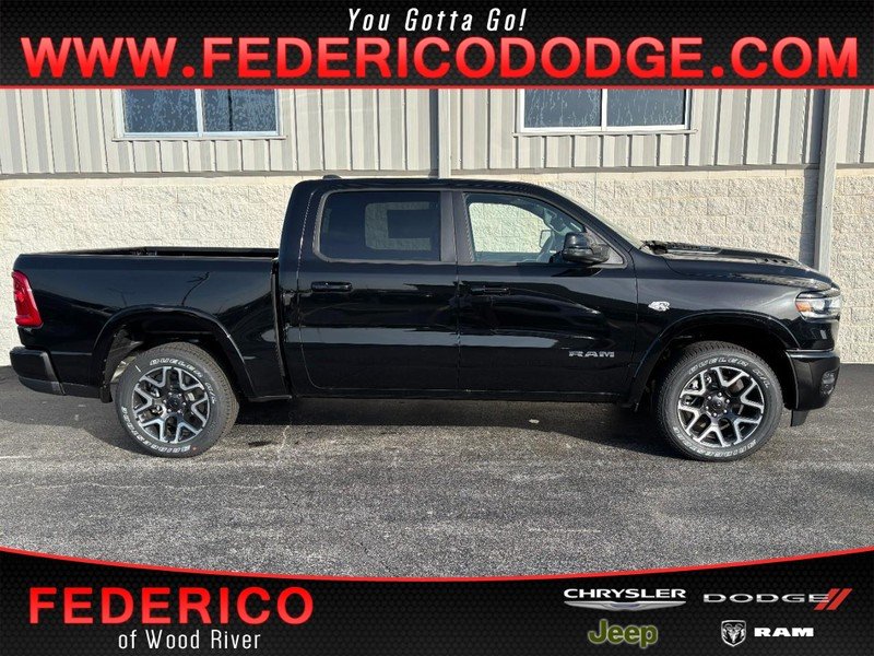 New 2026 Diamond Black Crystal Pearl-Coat Exterior Paint RAM Laramie 4x4 image 1