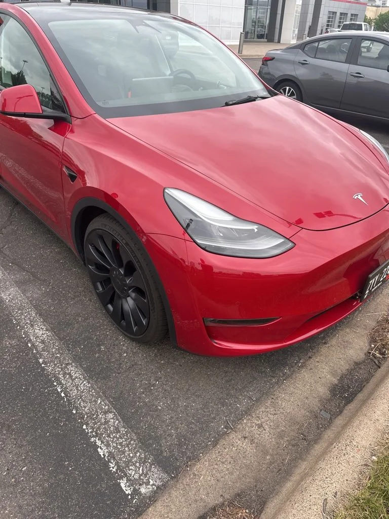 Used 2022 Red Tesla Performance image 3