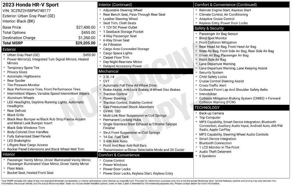 Used 2023 Gray Honda Sport image 24