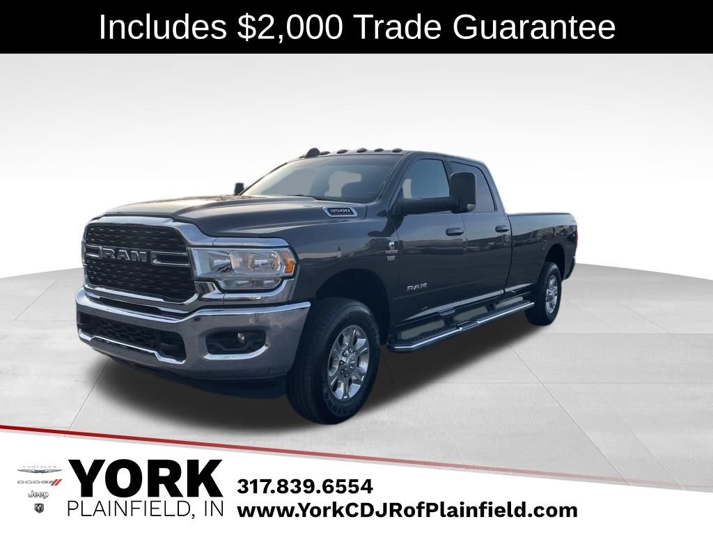 Gray 2022 RAM 3500 Big Horn Crew Cab LB 4WD Pickup Truck Four-Wheel Drive Automatic