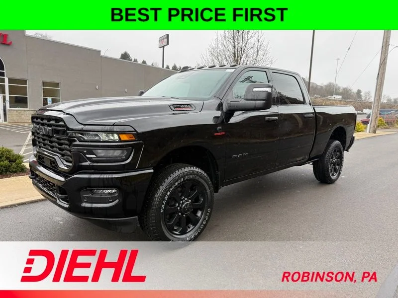 New 2026 Diamond Black Crystal Pearl-Coat Exterior Paint RAM Big Horn image 3