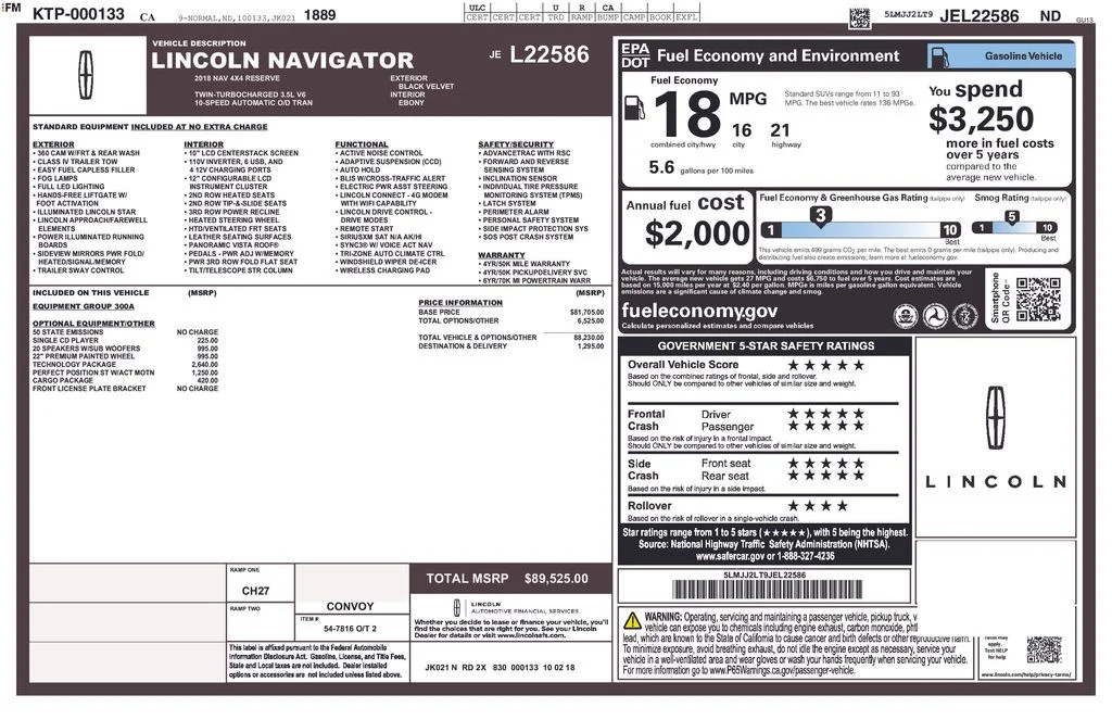 Used 2018 Black Lincoln Reserve image 2